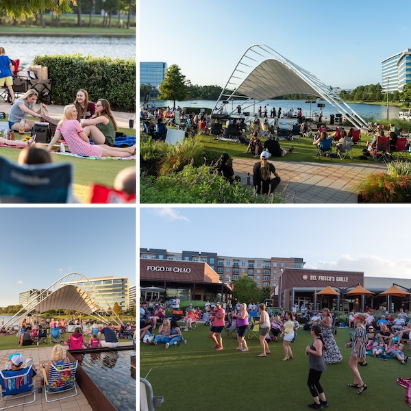 Rock the Row will be held July 10 to August 7, 2025 7 - 9 p.m. at Hughes Landing; Photo Credit: The Woodlands Township