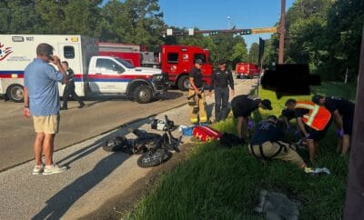 Auto and E-Motorbike collision The Woodlands