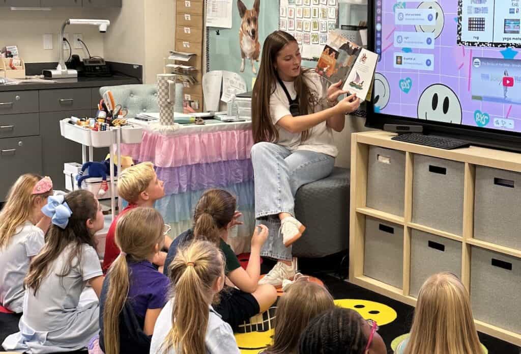 The Woodlands Methodist School Alumni visit Students
