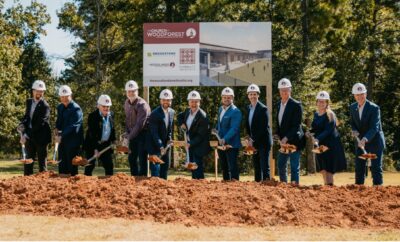 (Participants in The Church at Woodforest Groundbreaking. Left to Right: State Rep. Will Metcalf, Chris Ellis, Gary Boyd, Ryan Paul, Rev. Brent Parker - Pastor of The Church at Woodforest, Rev. Mark Sorensen - Senior Pastor, Rev. Drew Essen - Executive Pastor, Rev. Dr. Jeff Olive - Pastor of Church Multiplication, Mark Hanley, Suzanne Bird representing Cosmati Architects, Jeremy Stovall representing Brookstone Construction.)