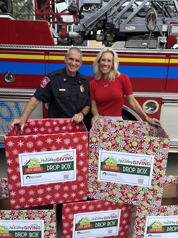 Chief Palmer Buck and Missy Herndon, Interfaith President and CEO