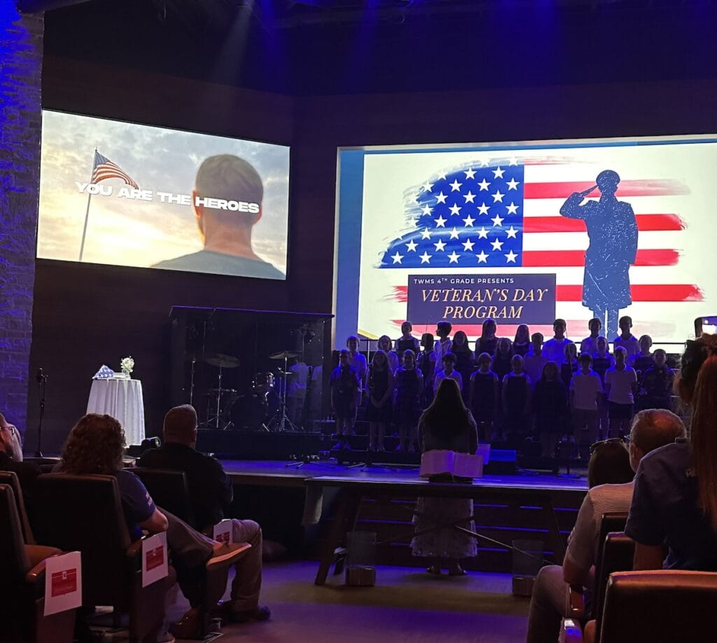 The Woodlands Methodist School Fourth Graders lead heartfelt Veterans Day Program