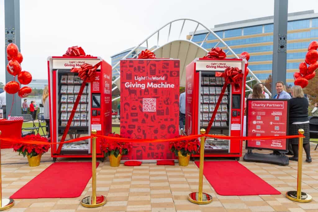 Light the World Giving Machines Hughes Landing The Woodlands