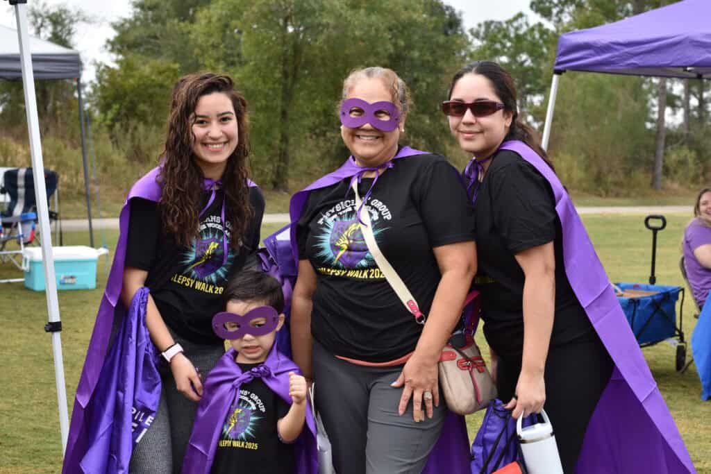 The Woodlands Epilepsy Walk superheroes
