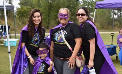 The Woodlands Epilepsy Walk superheroes