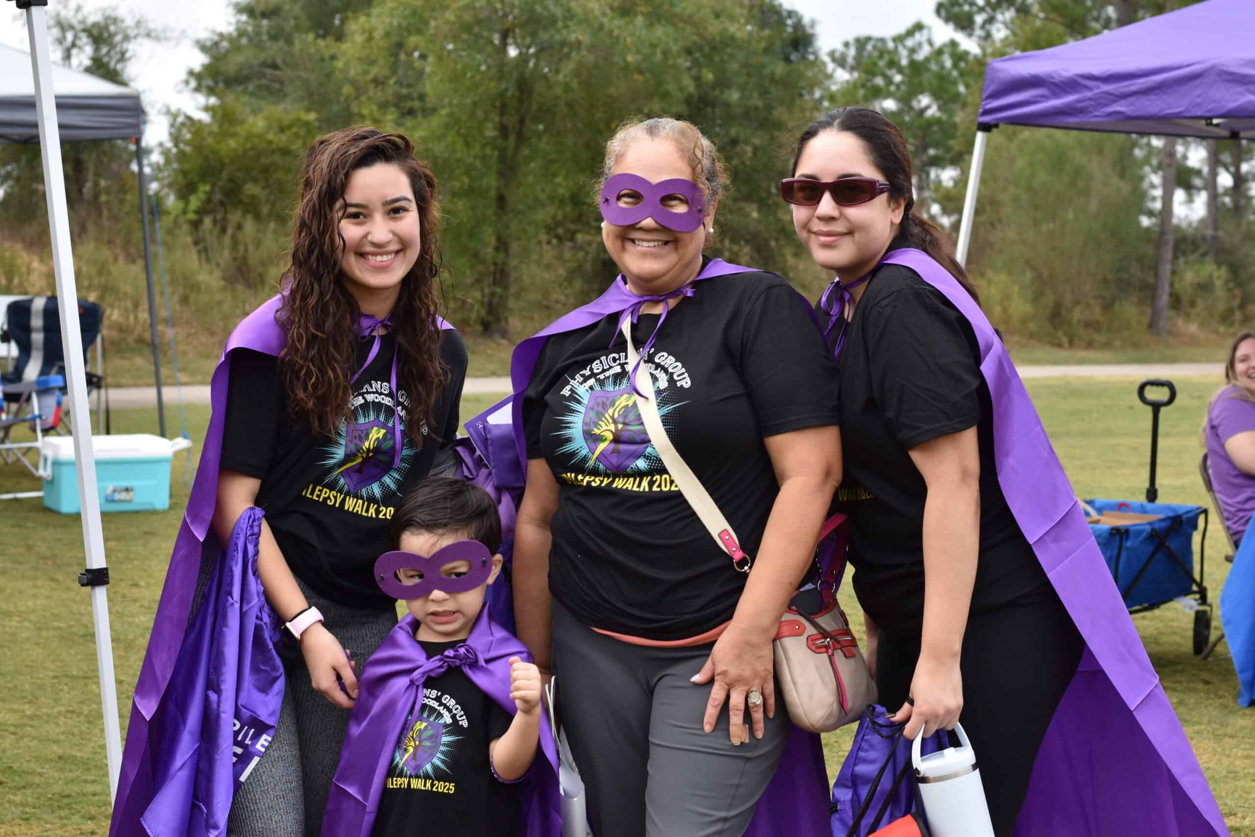 The Woodlands Epilepsy Walk superheroes