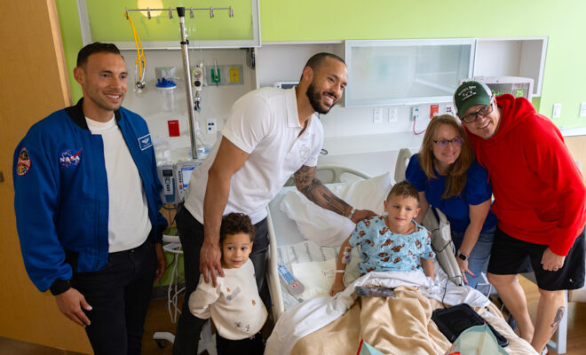 Astros' Carlos Correa brings holiday cheer to Texas Children’s The Woodlands Patients