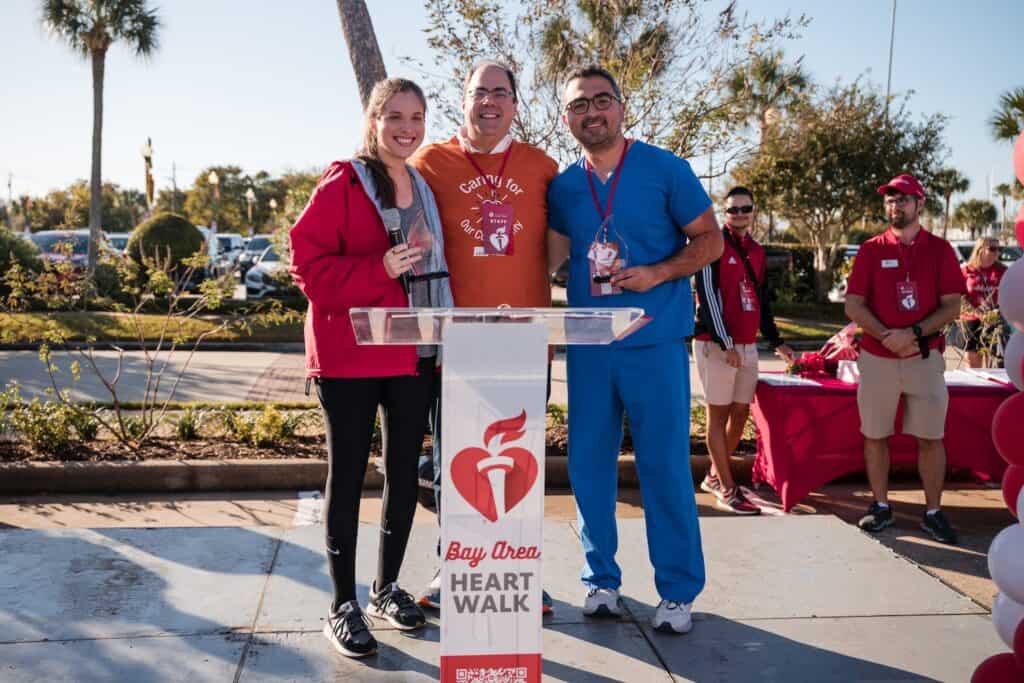 Bay Area Heart Walk Chairs, Dr. Garza, Dr. Jneid, Dr. Anouti