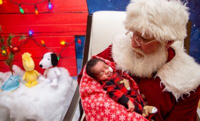 Santa visits Memorial Hermann The Woodlands NICU