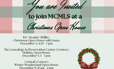 Montgomery County Memorial Library System December Christmas Open House