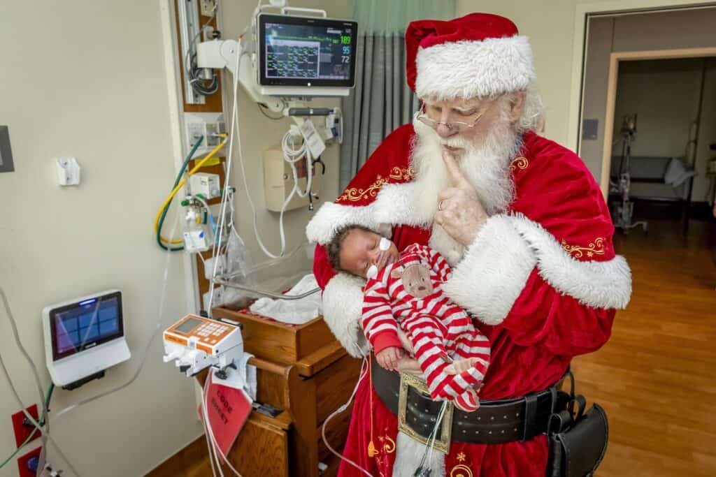 Santa’s Sleigh Makes a Special Stop at Houston Methodist The Woodlands NICU