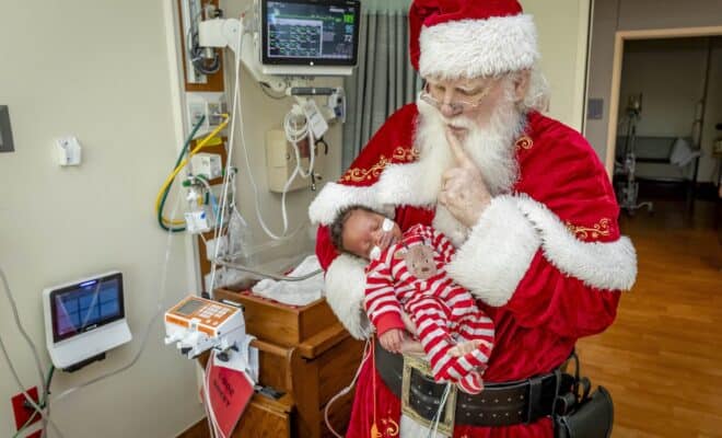 Santa’s Sleigh Makes a Special Stop at Houston Methodist The Woodlands NICU