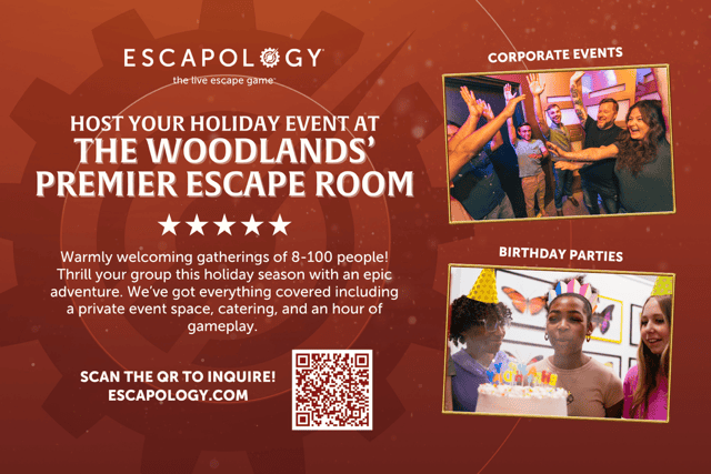 Escapology Group holiday party woodlands