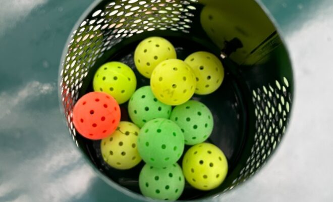 The Woodlands Township Pickleball recycling