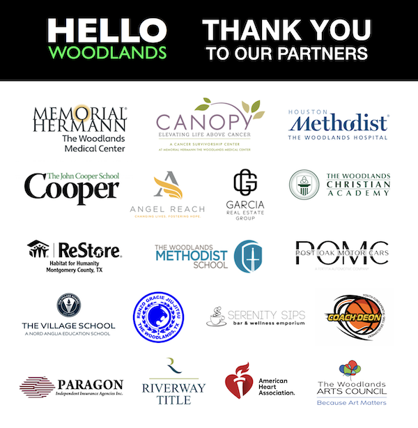Hello Woodlands Sponsors February 2026