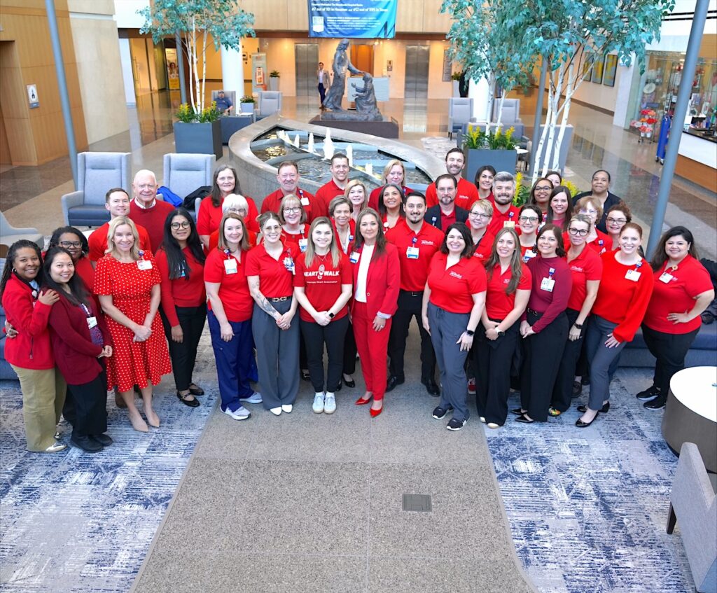 Houston Methodist The Woodlands Staff on National Wear Red Day