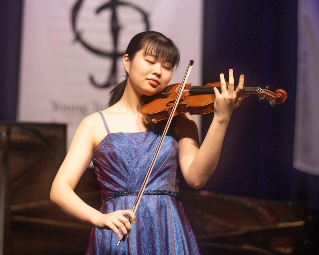 Violinist Mona Endo is the Young Texas Artists silver medalist in the Strings division. Photo by Dave Clements.