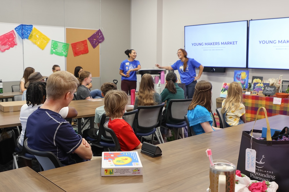 Young Makers Market workshops 2025, photo credit Rod Prado, Hello Woodlands