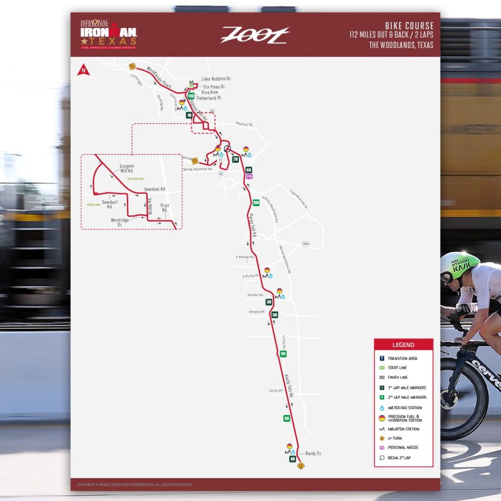 2026 Memorial Hermann IRONMAN Texas Bike Course
