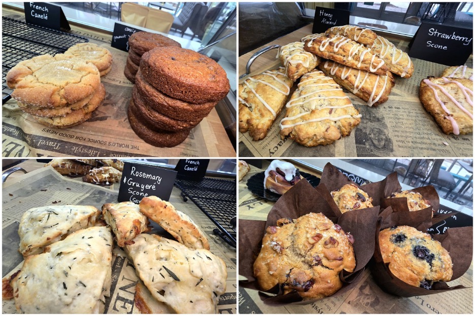 Assortment of cookies / Honey Almond Scones / Strawberry Scone / Berry Muffins. Photos by Nick Rama.