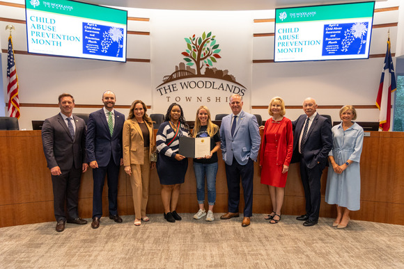 Board of Directors pictured with President of the Montgomery County Child Welfare Board and Founder/CEO of Love Heals Youth Rebecca Smith and Faith Based Community Engagement Specialist for the Texas Department of Family and Protective Services in Region 6 Candice Ramos