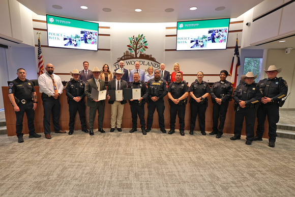 Board of Directors pictured with Local Law Enforcement
