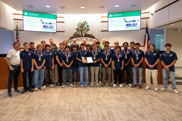 Recognizing The Woodlands College Park High School Boys Soccer Team State Championship