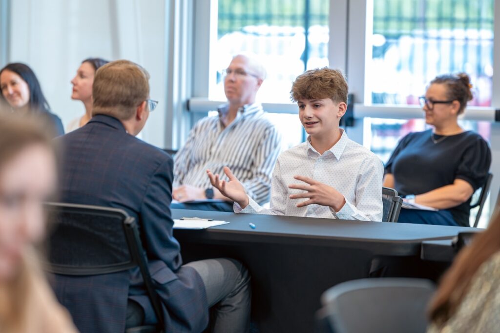 TWCA Student Participates in the 'Hot Seat Hustle' Interview at The Harvest