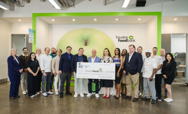 Houston Restaurant Weeks Presents Check to Houston Food Bank Photo by Johnny Than Photography