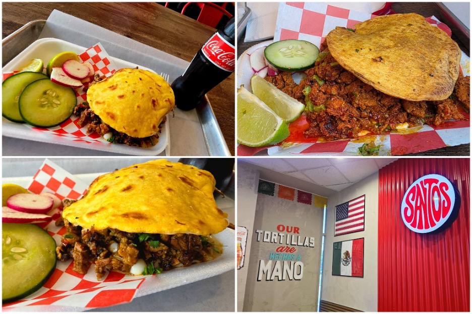 Mulitas with condiments and Mexican Bottle Coke / Adobado Vampiros / Asada Mulitas. Photos by Nick Rama.