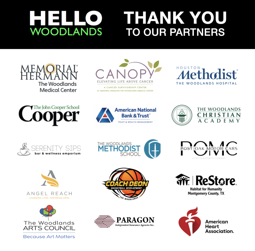 Hello Woodlands Sponsors August 2026