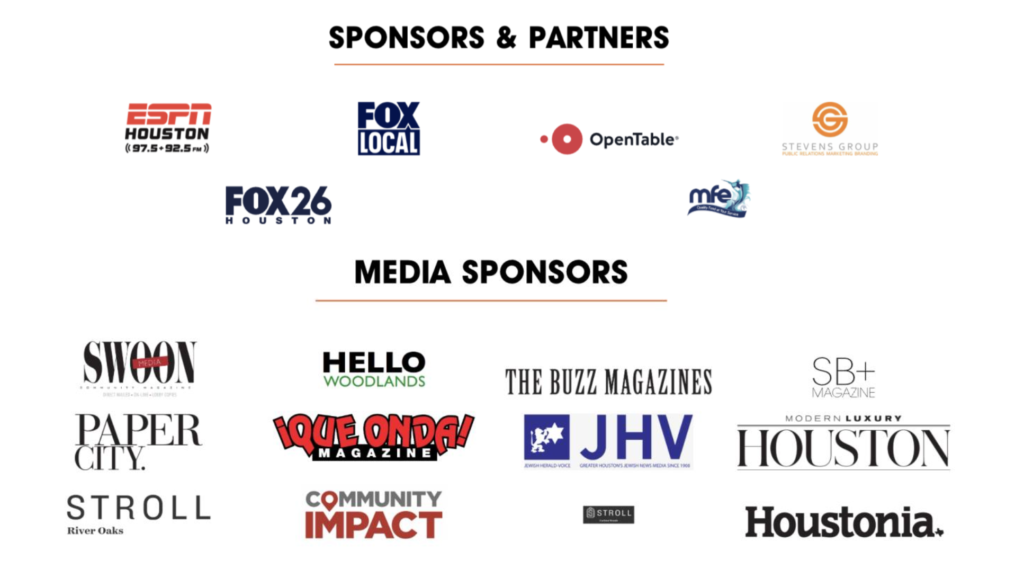 Houston Restaurant Weeks 2026 Sponsors