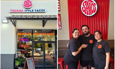 Taco Santos storefront : Owners Husband & Wife Valentina Gonzalez, David Gonzalez, Jessica Gonzalez (David's sister). Photos by Nick Rama.