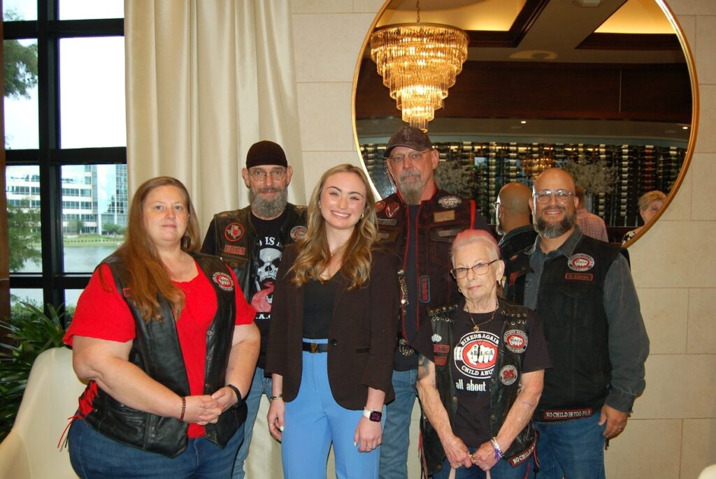 Members of Bikers Against Child Abuse (BACA). (Photo by Liz Grimm)