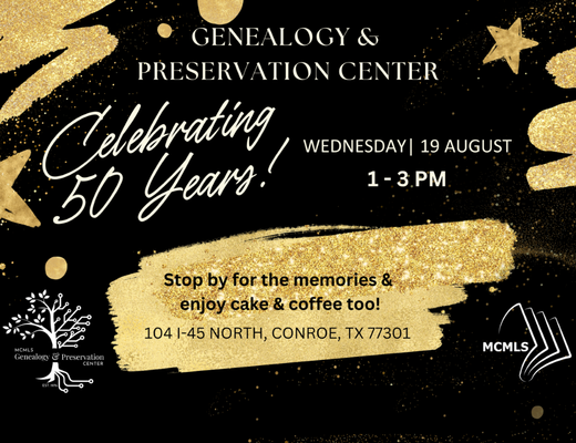 Genealogy 50 years Invitation