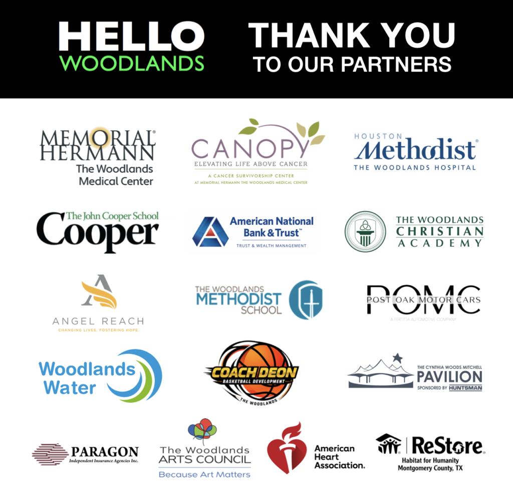 Hello Woodlands Sponsors September 2026