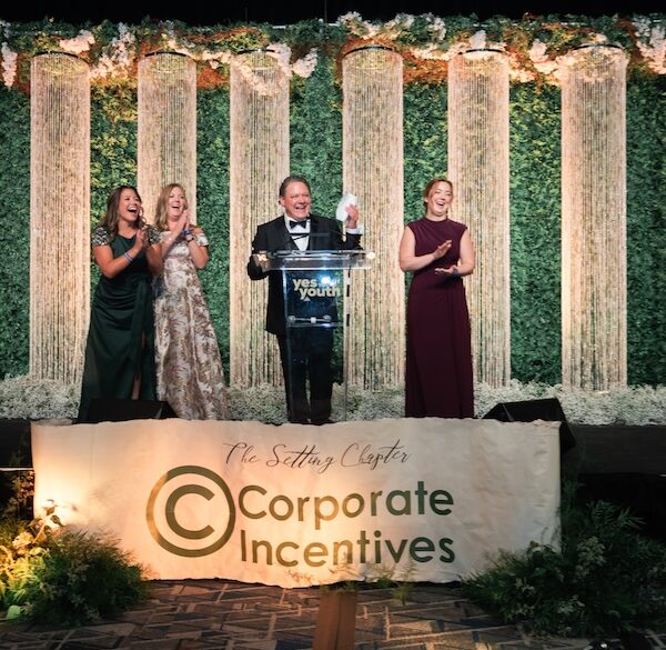 From left:  YES to YOUTH 2026 gala co-chairs Amber Scheer, Lauren Fox, Evan Berlin, and Rachel Ray. (Swish & Click Photography)