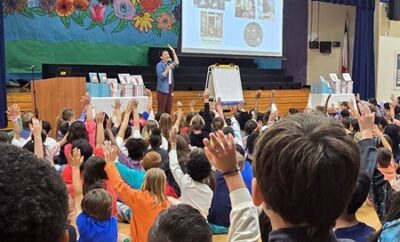 Author Angela Dominguez visits Haley Elementary in April 2026