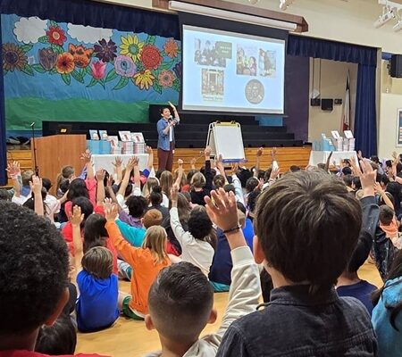 Author Angela Dominguez visits Haley Elementary in April 2026