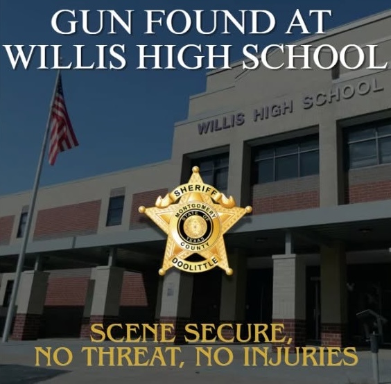 Firearm Recovered at Willis High School: Student Detained, Scene Secure, No Injuries