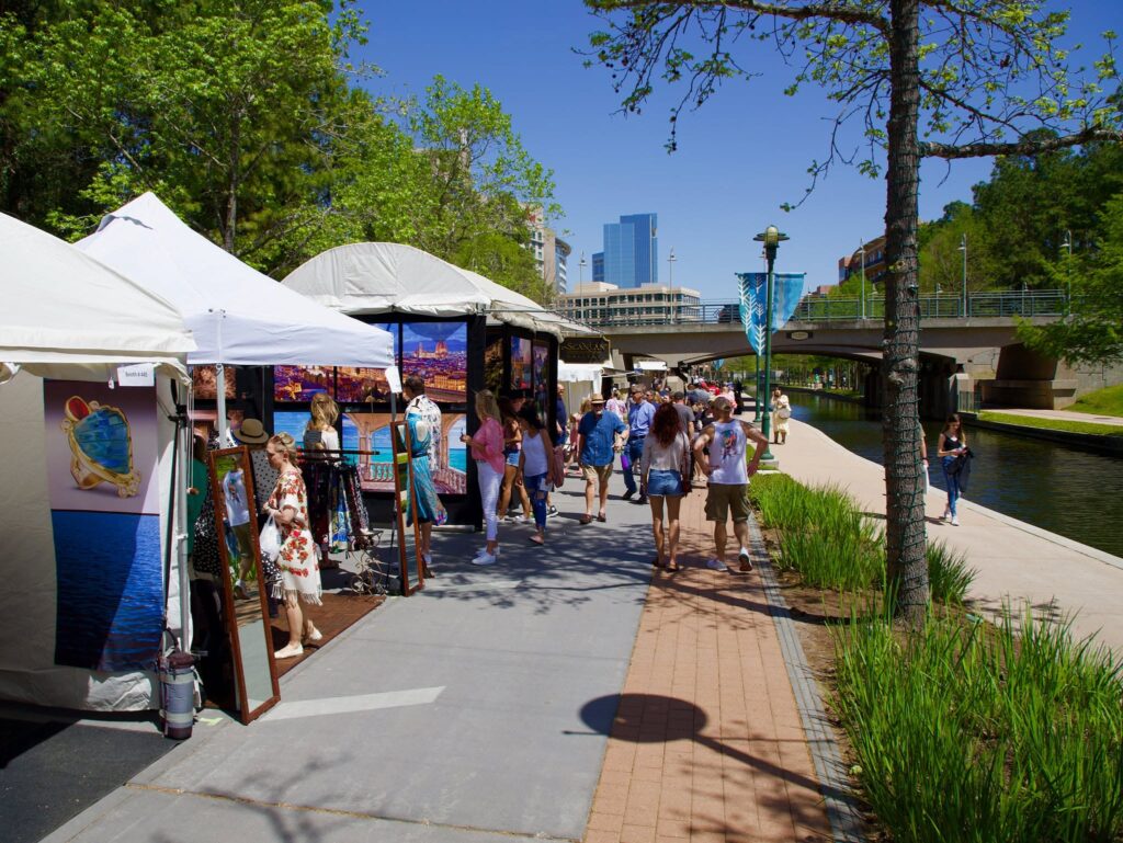 The Woodlands Waterway Arts Festival with view by Rod Prado