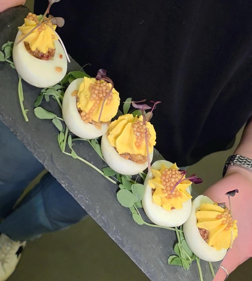 Heirloom Deviled Yard Eggs. Photo by Nick Rama