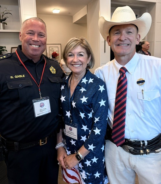 Linda Nelson with Constable Gable and Sheriff Doolittle