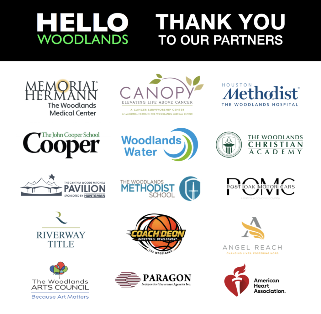 Hello Woodlands Sponsors November 2026