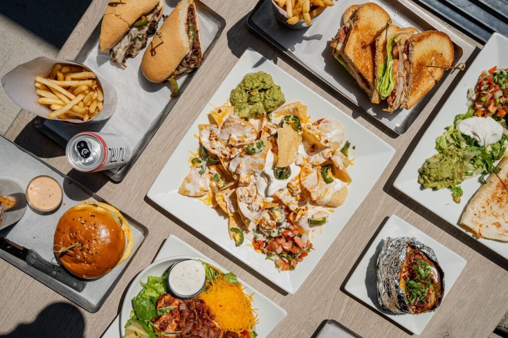 Spectators Bar & Grill Food Spread