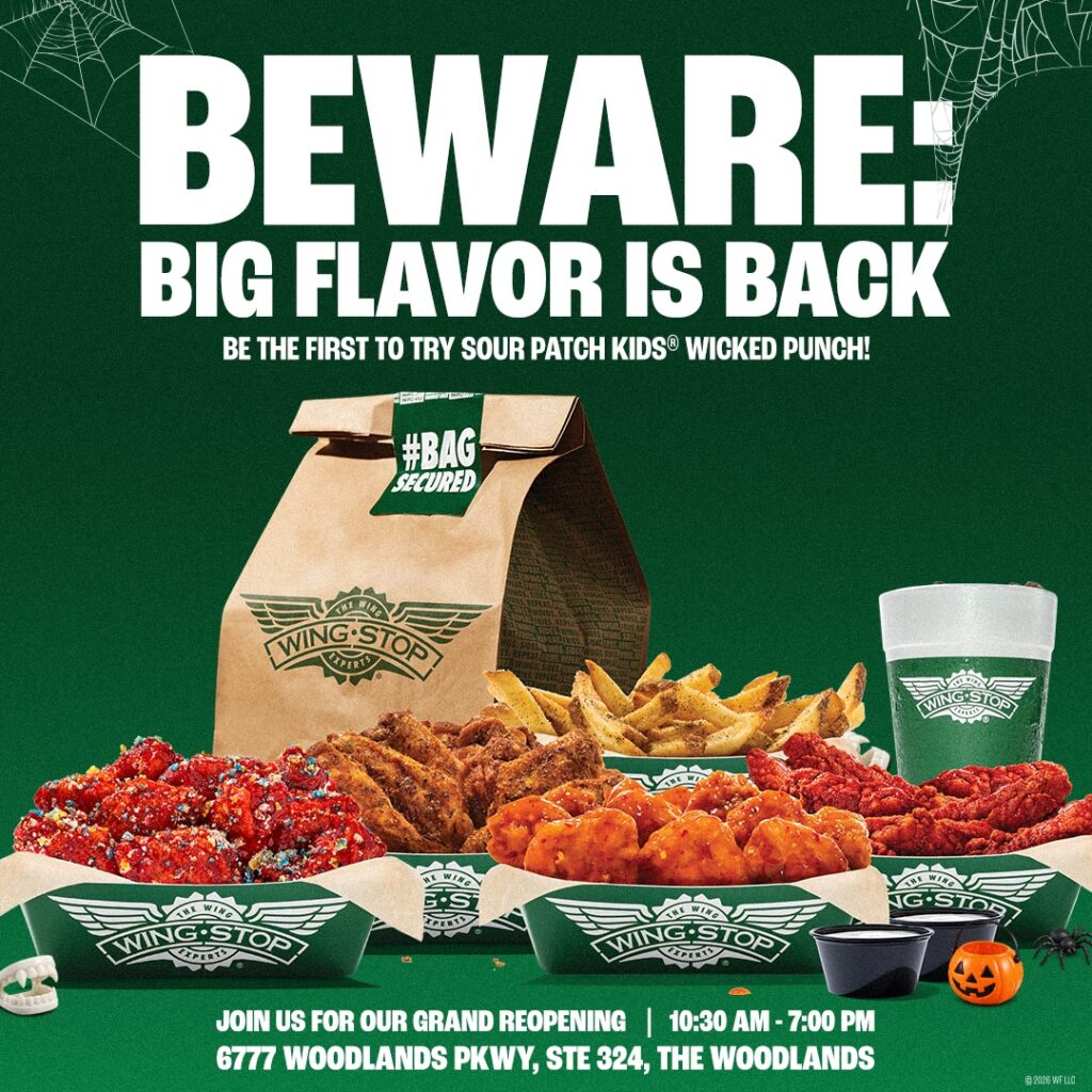 Wingstop The Woodlands Grand Opening October 24